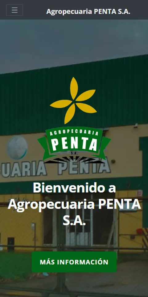 Captura mobile del proyecto Agropecuaria Pentasa