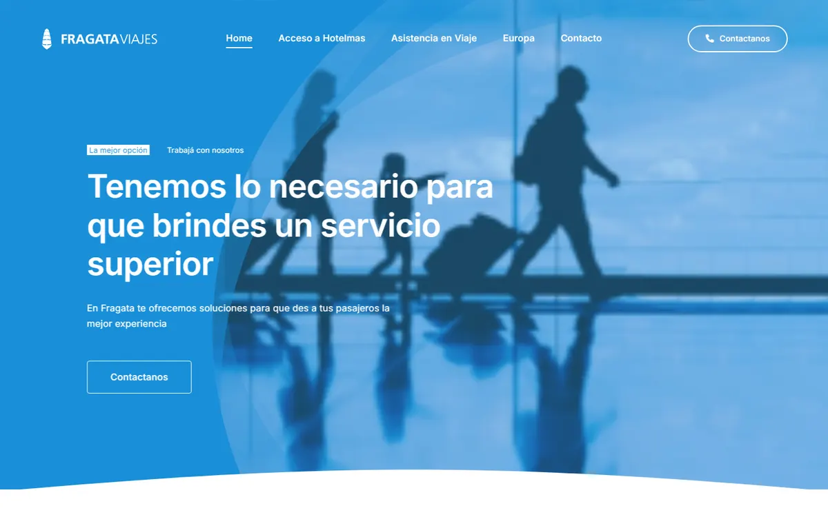 Captura de escritorio del proyecto Fragata Viajes