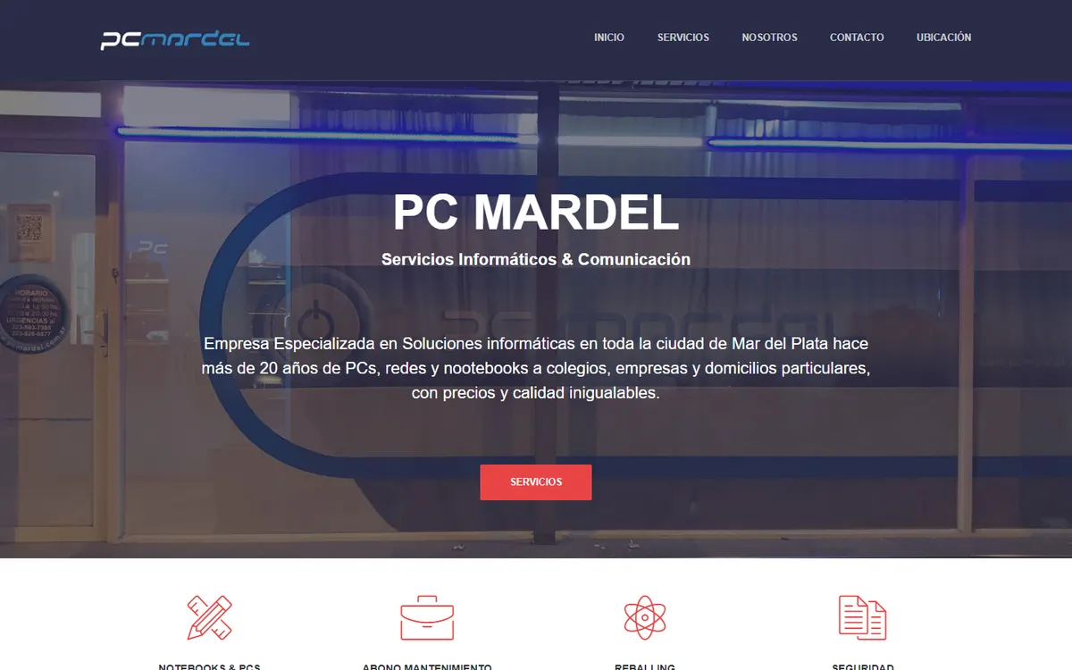 Captura de escritorio del proyecto PC Mardel
