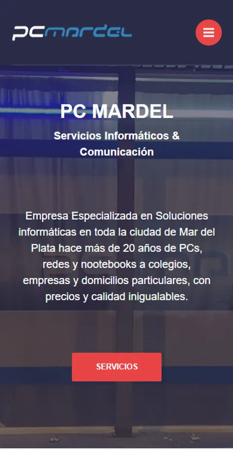 Captura mobile del proyecto PC Mardel